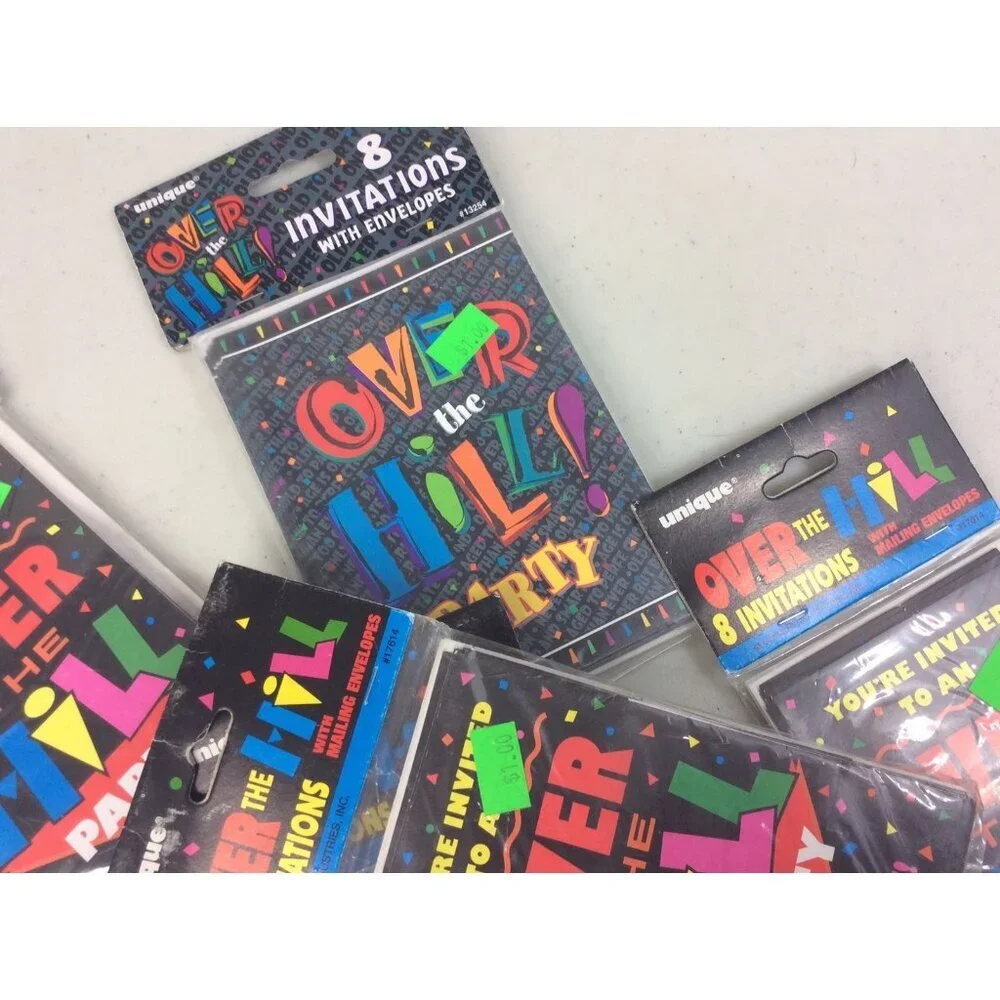 Over The Hill Party Invitations Lot of 5 Packages 40 Cards NEW
